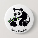 Search for wildlife panda badges Black and white