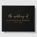 Search for black gold wedding guest books Calligraphy
