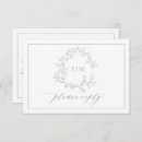 Search for dusty blue rsvp cards Calligraphy