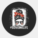 Search for life women stickers Bowling league