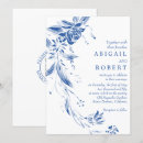 Search for cobalt blue invitations Botanical