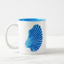 Search for white shell mugs Blue and white