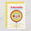 Search for rainbow lollipop invitations Sweet