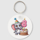 Search for birthday party invitation key rings Kawaii baby elephant