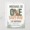 Search for duck hunting birthday invitations One lucky duck