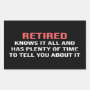 Search for funny retirement stickers Retiring