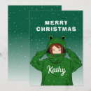 Search for cute frog christmas cards Green