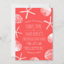Search for coral red wedding invitations Tropical