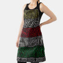 Search for red black green aprons Kwanzaa