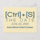 Search for humour save the date postcards Typography
