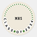 Search for green graduation stickers School colours
