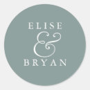 Search for modern wedding stickers Sage green
