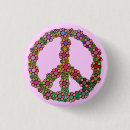 Search for peace flower badges Retro