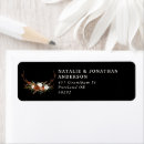 Search for black floral return address labels Botanical