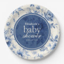 Search for floral baby shower plates Chinoiserie