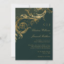 Search for damask monogram invitations Calligraphy