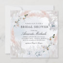 Search for white floral bridal shower invitations Dusty blue