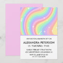 Search for 5 year old girl birthday invitations Rainbow 5th birthday