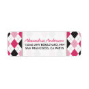 Search for argyle return address labels Preppy