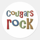 Search for cougars stickers Design