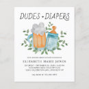 Search for dudes and diapers invitations A baby is brewing