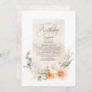 Search for flower on white birthday invitations Modern