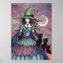 Search for black cat halloween posters Watercolor