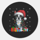Search for funny boston terrier stickers Merry christmas