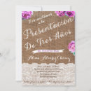 Search for presentation invitations Presentación de tres años