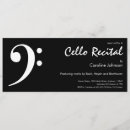 Search for music recital invitations Black and white