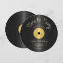 Search for vintage record birthday invitations Rock n roll