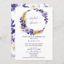 Search for violet bridal shower invitations Rustic
