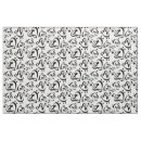Search for musical notes fabric Black and white