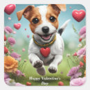 Search for cute dog valentine stickers Red