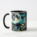 Search for witch and cat mugs Full moon