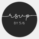 Search for rsvp by stickers Black and white