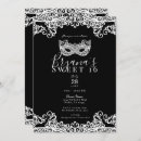 Search for black and white masquerade ball invitations Elegant