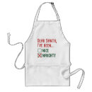 Search for naughty nice aprons Santa claus
