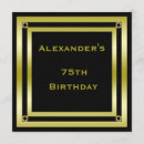 Search for mans 75th birthday invitations Elegant