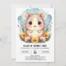 Search for hamster birthday invitations Watercolor