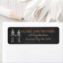 Search for skeleton wedding return address labels Halloween