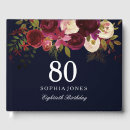Search for 80th birthday guest books Blue