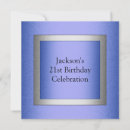 Search for mens 21st birthday invitations Blue
