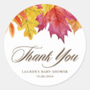 Search for autumn fall leaves stickers Baby shower