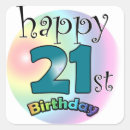 Search for happy 21st birthday stickers Celebration