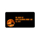 Search for orange cat return address labels Black