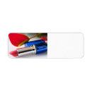 Search for lipstick return address labels Red