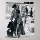 Search for cowboy painting posters Black and white