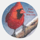 Search for cardinal in the snow stickers Wildlife