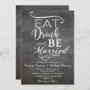 Search for eat drink and be married invitations Typography